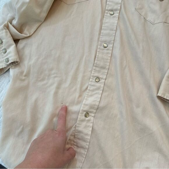 Vintage 70s H Bar C Ranchwear Western Shirt Sz M/L? Pearl Snap Up Floral - Picture 9 of 12